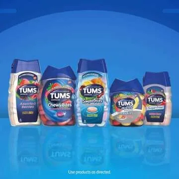 TUMS Ultra Strength Chewable Antacid Tablets for Heartburn Relief, Peppermint - 72 Count