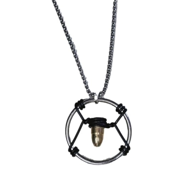 Shopular Cyber Bullet Necklace Cosplay Metal Retro Punk Pendant Choker Jewelry Costume Accessories G...