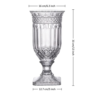 Elegant 13'' Clear Flower Vase by Joeyan for All Occasions