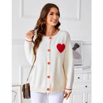 Buy Cute Heart Pattern Cardigan for Comfort and Style