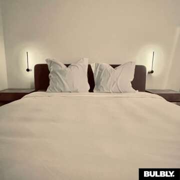 Bulbly Minimalist Modern Cordless Rechargeable Dimmable Lamp LED Lamp for Bedroom Decor, Living Room...