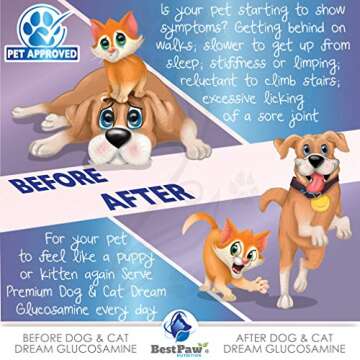 Best Paw Nutrition - Bacon Flavor Liquid Glucosamine for Dogs & Cats - Joint Supplement for Hip & Joint Pain Relief Pets Love - 32oz