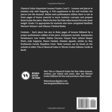 Classical Guitar Repertoire Lessons Grade 1 & 2