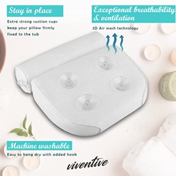 Luxury Bath Pillow for Non-Slip Comfort & Support