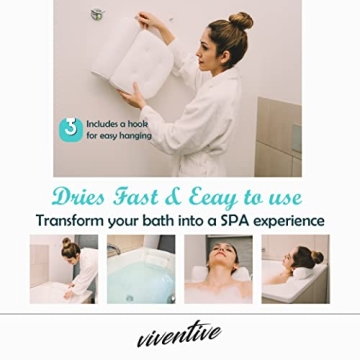 Luxury Bath Pillow for Non-Slip Comfort & Support