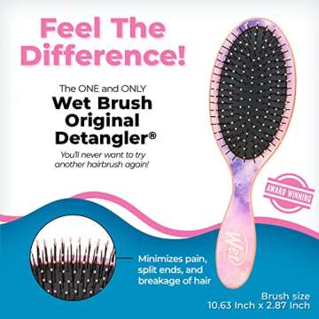 Wet Brush Original Detangler Hair Brush, Color Wash, Watermark, Ultra-Soft IntelliFlex Bristles - Detangling Hairbrush Glides Through Tangles For Wet, Dry & Damaged Hair, Women & Men