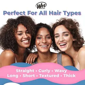 Wet Brush Original Detangler Hair Brush, Color Wash, Watermark, Ultra-Soft IntelliFlex Bristles - Detangling Hairbrush Glides Through Tangles For Wet, Dry & Damaged Hair, Women & Men