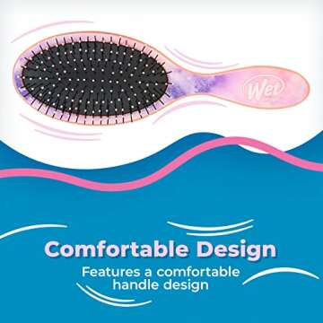 Wet Brush Original Detangler Hair Brush, Color Wash, Watermark, Ultra-Soft IntelliFlex Bristles - Detangling Hairbrush Glides Through Tangles For Wet, Dry & Damaged Hair, Women & Men