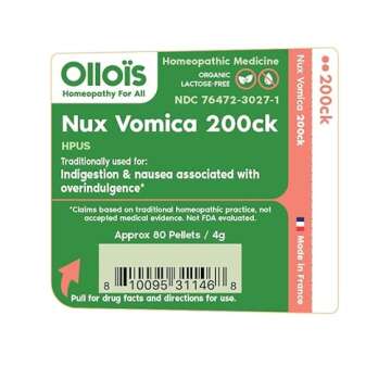 Ollois Nux Vomica 200ck - Organic Homeopathic Remedy for Digestive Health
