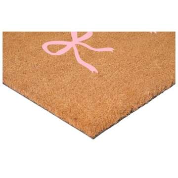 Calloway Mills Pink Bow Trio Doormat for All Seasons
