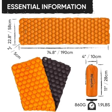 PowerLix Ultralight Inflatable Camping Pad for Adventurers