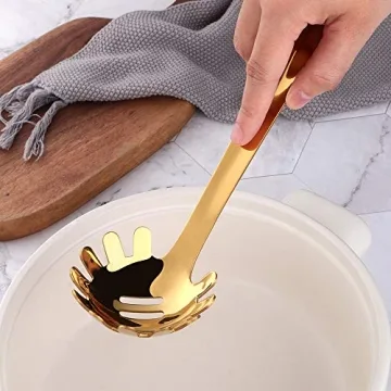 Elegant QIBOORUN Stainless Steel 8-Piece Utensil Set - Gold