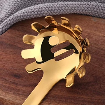 Elegant QIBOORUN Stainless Steel 8-Piece Utensil Set - Gold