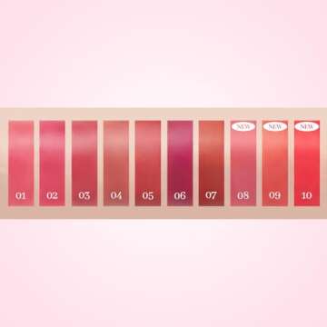 COSNORI Water Blurry Tint - Vegan Blurry Lip Tint, Lightweight & Long-lasting, Moist-watery texture, Flawless blurred lip (04 Aube Martini)