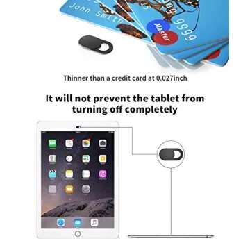 Webcam Cover, Camera Cover Slide, Laptop Camera Cover Slide, Smartphone Webcam Sticker,Camera Blocker Protect Privacy Perfect Laptop Camera Cover for Phone, Tablet, Laptop 6 Pack (3 Black+3 White)