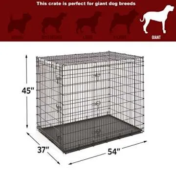 Midwest 54-Inch Dog Crate for XXL Breeds - Durable & Spacious