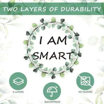 40 Pcs Positive Sayings Accents Motivational Classroom Decor Boho Growth Mindset Classroom Bulletin Board Decorations Inspirational Classroom Cutouts for Bulletin Boards, 6 Inches (Boho Plant)