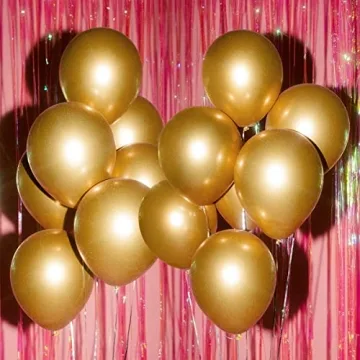 xo, Fetti Gold Chrome Birthday Balloon Set - 25 pk, 12" | Bachelorette Party Decorations, Bridal Sho...