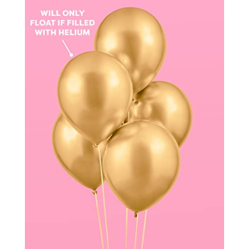 Gold Chrome 12" Balloon Set - 25 pcs for Any Party