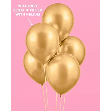 Gold Chrome 12" Balloon Set - 25 pcs for Any Party