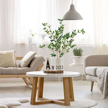 YIGHAI Artificial Ficus Greenery Stems for Elegant Decor