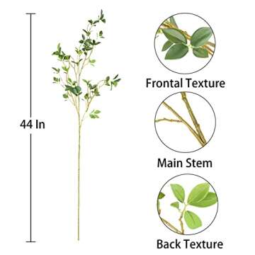 YIGHAI Artificial Ficus Greenery Stems for Elegant Decor