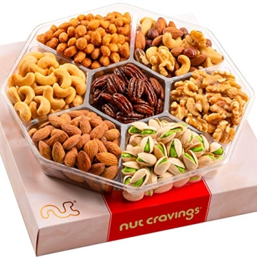 NUT CRAVINGS Gourmet Christmas Mixed Nuts Gift Basket | Holiday Gift Box