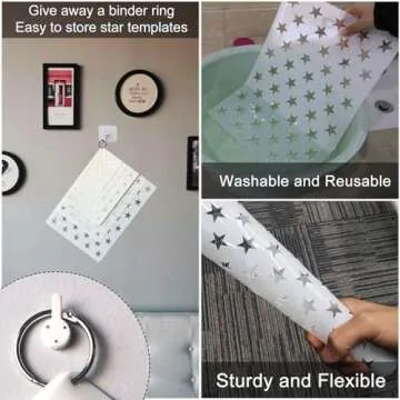 WISYOK American Flag 50 Star Stencil Templates Set