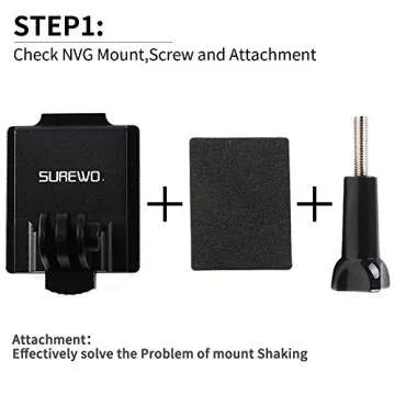 Aluminum NVG Helmet Mount Compatible with GoPro Hero 13/12/11/10/9/8/7/(2018) Black, Insta360, AKASO, DJI Osmo Action 4/3 and Most Action Cameras