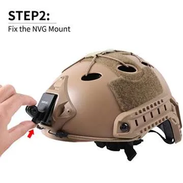 Aluminum NVG Helmet Mount Compatible with GoPro Hero 13/12/11/10/9/8/7/(2018) Black, Insta360, AKASO, DJI Osmo Action 4/3 and Most Action Cameras