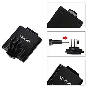 Aluminum NVG Helmet Mount Compatible with GoPro Hero 13/12/11/10/9/8/7/(2018) Black, Insta360, AKASO, DJI Osmo Action 4/3 and Most Action Cameras