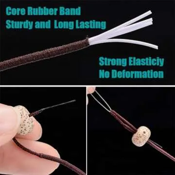 EuTengHao 1.5mm Brown Nylon Elastic String Cord for Bracelet Satin Nylon Stretch Cord Nylon Hand Knitting Cord String Beading Thread Bracelet Rope for Necklace Bracelet Jewelry Making (55Yards/1.5mm)