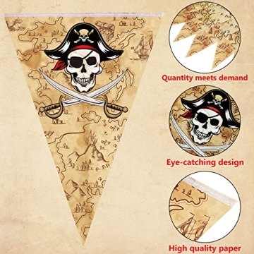 60 Pirate Flag Banner for Party Decorations and More