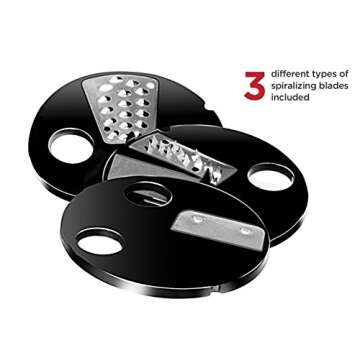 Chefman Electric Spiralizer & Immersion Blender/Vegetable Slicer 6-in-1 Food Prep Combo Kit, Includes 3 Spiralizing Blade Attachments, Zoodle Maker; Grate, Ribbon, Spiral, Blend, Chop, and Puree