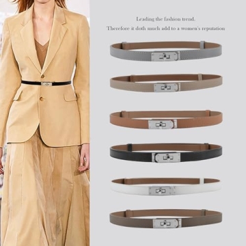 ANHAISHUILV Elegant Adjustable Women's Leather Belt