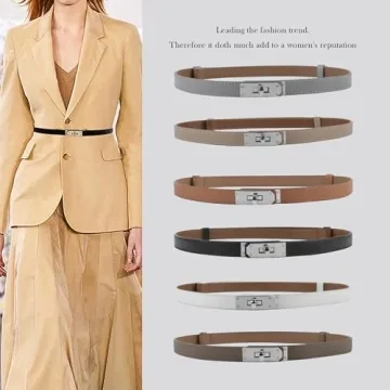 ANHAISHUILV Elegant Adjustable Women's Leather Belt