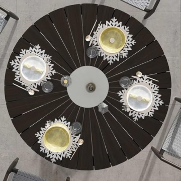 12Pcs Snowflake Placemats Elegant Holiday Table Decor