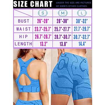GXIN Women's Stylish High Waist Workout Set - Blue