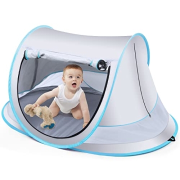 Baby Beach Tent - Portable Pop Up UV Protection with Mosquito Net
