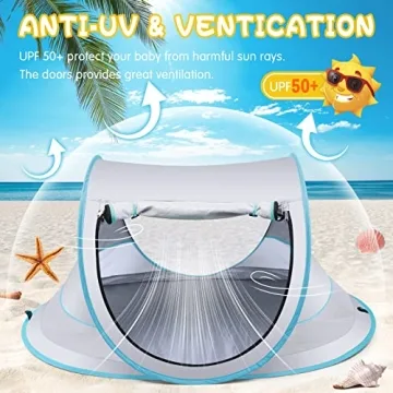 Baby Beach Tent, Lightweight Pop-Up UV Protective Tent