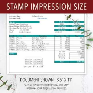 Custom Address Stamp with 20 Font Options and More
