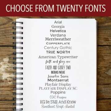 Custom Address Stamp with 20 Font Options and More