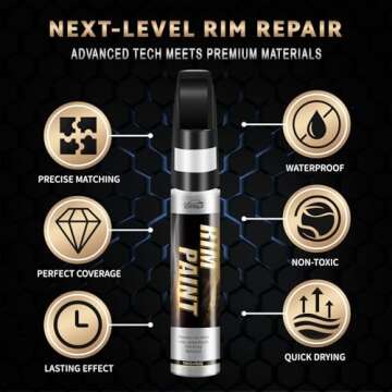 Gloss Black Rim Touch Up Paint for Quick and Lasting Repairs