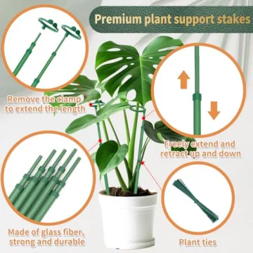 Telescoping Plant Stakes for Monstera and Orchids