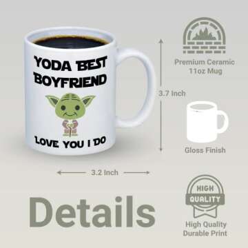 SuchMugs US Best Boyfriend Mug, Boyfriend Gifts From Girlfriend, Birthday Gift for Boyfriend, Funny Gifts For Boyfriend, Best Gift For Boyfriend, Worlds Best Boyfriend, Christmas For Boyfriend