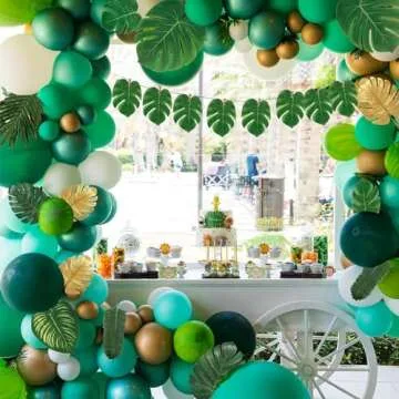 Sggvecsy 82 Piece Artificial Tropical Palm Leaves Set