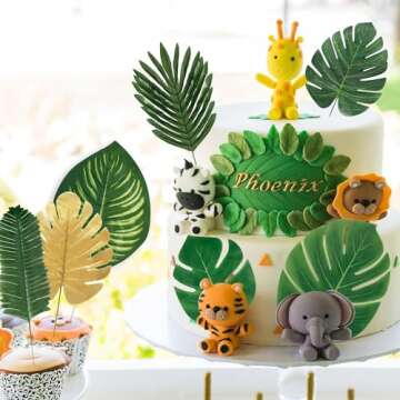 Sggvecsy 82 Piece Artificial Tropical Palm Leaves Set