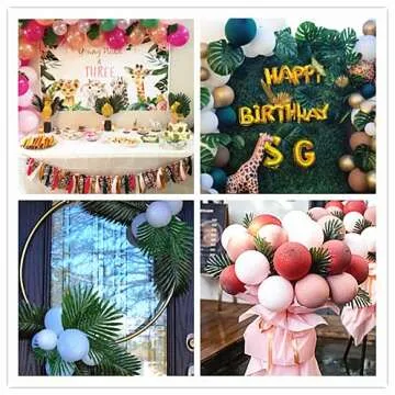 Sggvecsy 82 Piece Artificial Tropical Palm Leaves Set