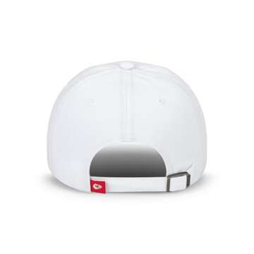 FOCO Men's Kansas City Chiefs-White Cap NFL Logo Casual Hat, Team Color