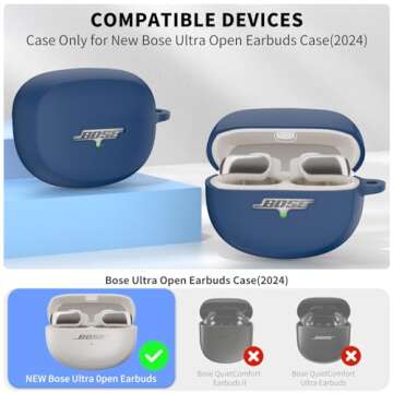 TUDIOW for New Bose Ultra Open Earbuds Case(2024), Silicone Shockproof Protective Cover for Bose Ope...